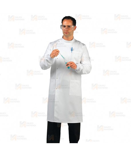 Bata de laboratorio con cuello mao y tejido antimanchas tallas XXS a 4XL