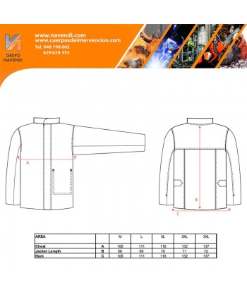 Chaqueta para soldadura de serraje marrón