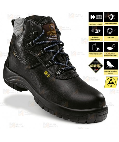 Bota de seguridad de piel con Goretex  S3+SRC+CI+WR