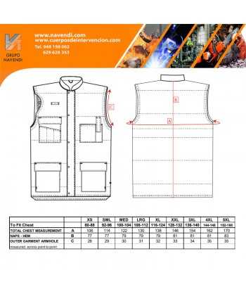 Chaleco acolchado multibolsillos, grandes tallas