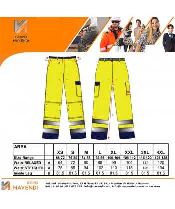 Pantalón ignífugo de alta visibilidad y antiestático color amarillo flúor. Portwest FR92