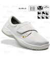 Zapato sanitario de hombre antideslizante y transpirable cierre velcro color blanco