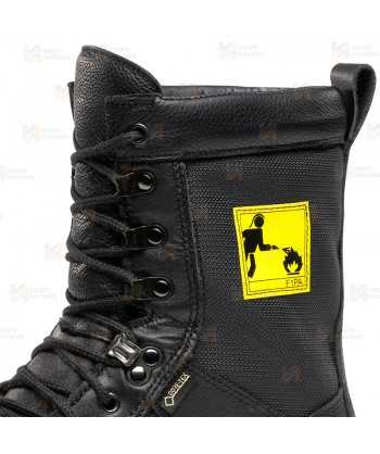 Bota para bomberos de Goretex con plantilla y puntera de seguridad F1PA+CI+HI3+SRC+WR