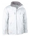 Parka impermeable acolchada con tejido Ripstop blanco