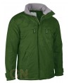 Parka impermeable acolchada con tejido Ripstop color verde botella
