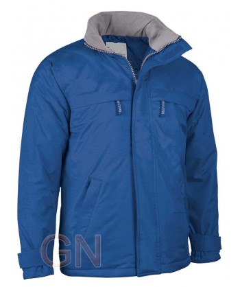 Parka impermeable acolchada con tejido Ripstop color royal