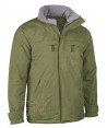 Parka impermeable acolchada con tejido Ripstop color verde militar