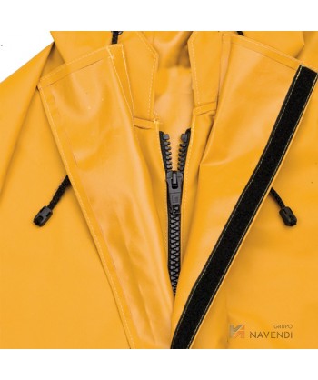 Chaqueta gruesa o pescadora para pesca industrial y deportiva color amarillo