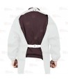 Delantal con mangas impermeable para industria alimentaria color blanco