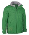 Parka impermeable acolchada con tejido Ripstop color verde kelly