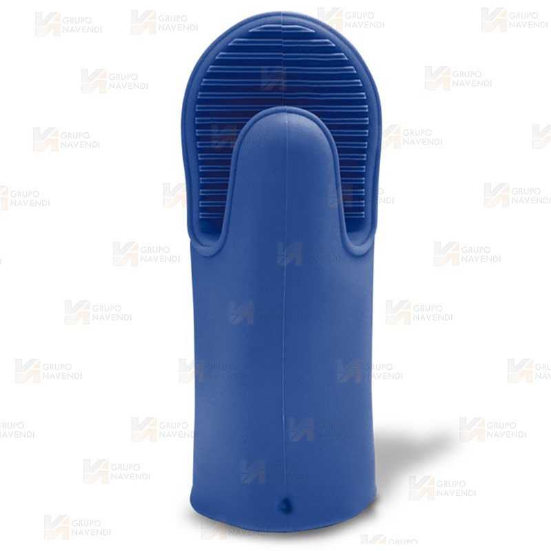 Manopla térmica de silicona azul altas temperaturas (27 cm)