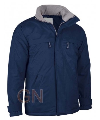 Parka impermeable acolchada con tejido Ripstop color marino