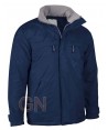 Parka impermeable acolchada con tejido Ripstop color marino