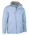 Parka impermeable acolchada con tejido Ripstop color celeste