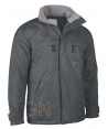 Parka impermeable acolchada con tejido Ripstop color gris