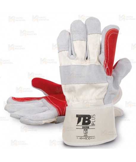Guantes americanos mixtos de serraje con refuerzos