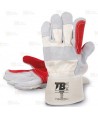 Guantes americanos mixtos de serraje con refuerzos