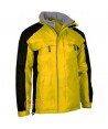 Parka económica bicolor con tejido antidesgarros Ripstop color amarillo/negro
