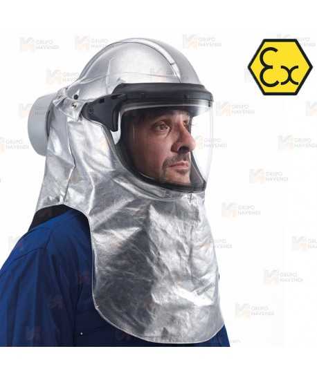 Equipo de ventilación asistida de aire con control electrónico ESM y capuchón aluminizado y normativa Atex