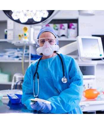 Equipo de ventilación asistida de aire PAPR para entornos sanitarios