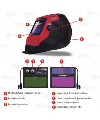 Pantalla automática profesional para soldadura