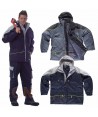 Parka acolchada, combinada con vivos de alta visibilidad
