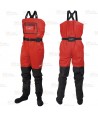 Vadeador de neopreno de color rojo para pesca deportiva