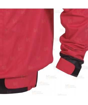 Parka deportiva smock ligera con capucha de color rojo