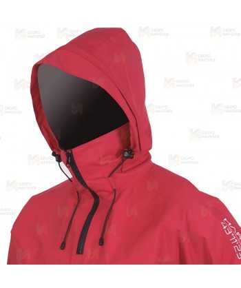 Parka deportiva smock ligera con capucha de color rojo