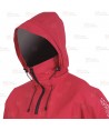 Parka deportiva smock ligera con capucha de color rojo