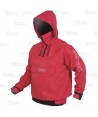 Parka deportiva smock ligera con capucha de color rojo