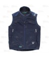Chaleco bicolor acolchado con tejido softshell color marino y azul azafata