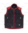 Chaleco bicolor acolchado con tejido softshell color rojo y negro