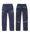 Pantalón bielástico multibolsillos con refuerzos color azafata y marino