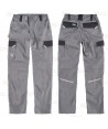 Pantalón bielástico multibolsillos con refuerzos color gris y negro