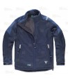 Parka ligera de tejido softshell bicolor con membrana color marino y azafata