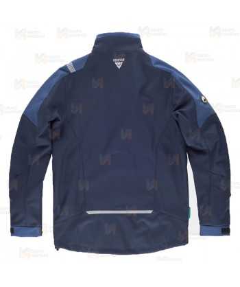 Parka ligera de tejido softshell bicolor con membrana color marino y azafata