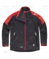 Parka ligera de tejido softshell bicolor con membrana color negro y rojo
