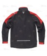 Parka ligera de tejido softshell bicolor con membrana color negro y rojo