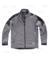 Parka ligera de tejido softshell bicolor con membrana color gris y negro