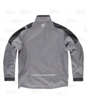 Parka ligera de tejido softshell bicolor con membrana color gris y negro