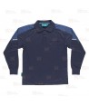 Polo de manga larga bicolor de tejido transpirable  color marino y azafata