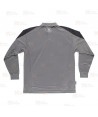 Polo de manga larga bicolor de tejido transpirable  color gris y negro
