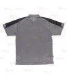 Polo de manga corta bicolor de tejido transpirable color gris y negro