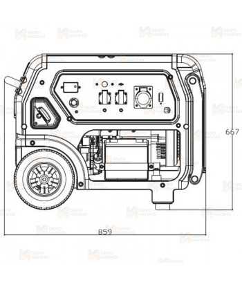 Generador a gasolina 4T (230V / 7.000W) homologado seguridad