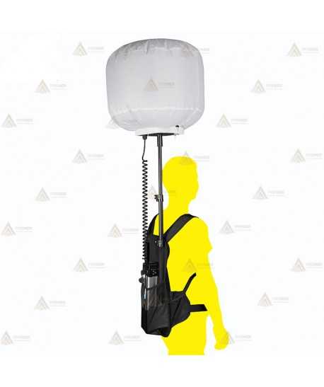 Globo led con mástil telescópico para mochila (6.000 Lúmenes)