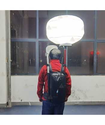 Globo led con mástil telescópico para mochila (6.000 Lúmenes)