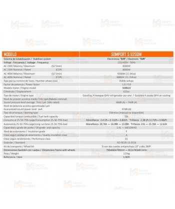 Generador trifásico a gasolina 4T (400 / 230V / 9.200W) homologado seguridad