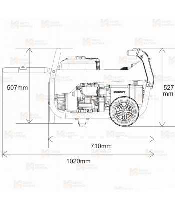Generador SVR a gasolina 4T (230V / 3.300W) de seguridad