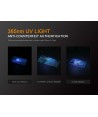 Linterna LD02 con Luz blanca y Ultravioleta (70 Lúmens blanco y 200 mW Ultravioleta)